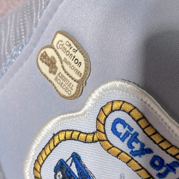 Vintage City Of Edmonton Employees Roadeo Grey Mesh  Back Snap Back Trucker Hat - Picture 3 of 14